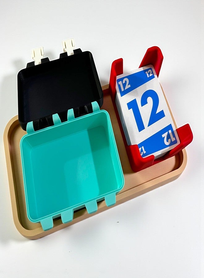 Sentosa Phase10 Card Game Storage Box with Detachable Tray, Snap-On Locks, Plastic (Storage Box + 1 Phase Card Deck) - Image 3